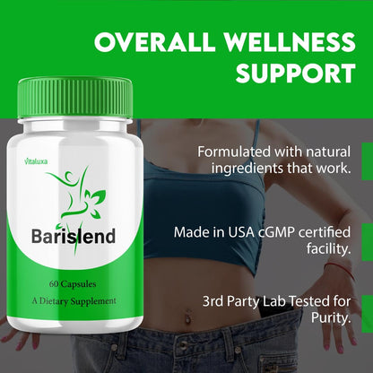 Barislend Capsules, Barisland Pills Pink Salt Blend for Women, Barislends Maximum Strength Supplement Official Advanced Formula Natural Energy Fitness Support, Bari Slend Review (60 Capsules) - dailyvitalstore