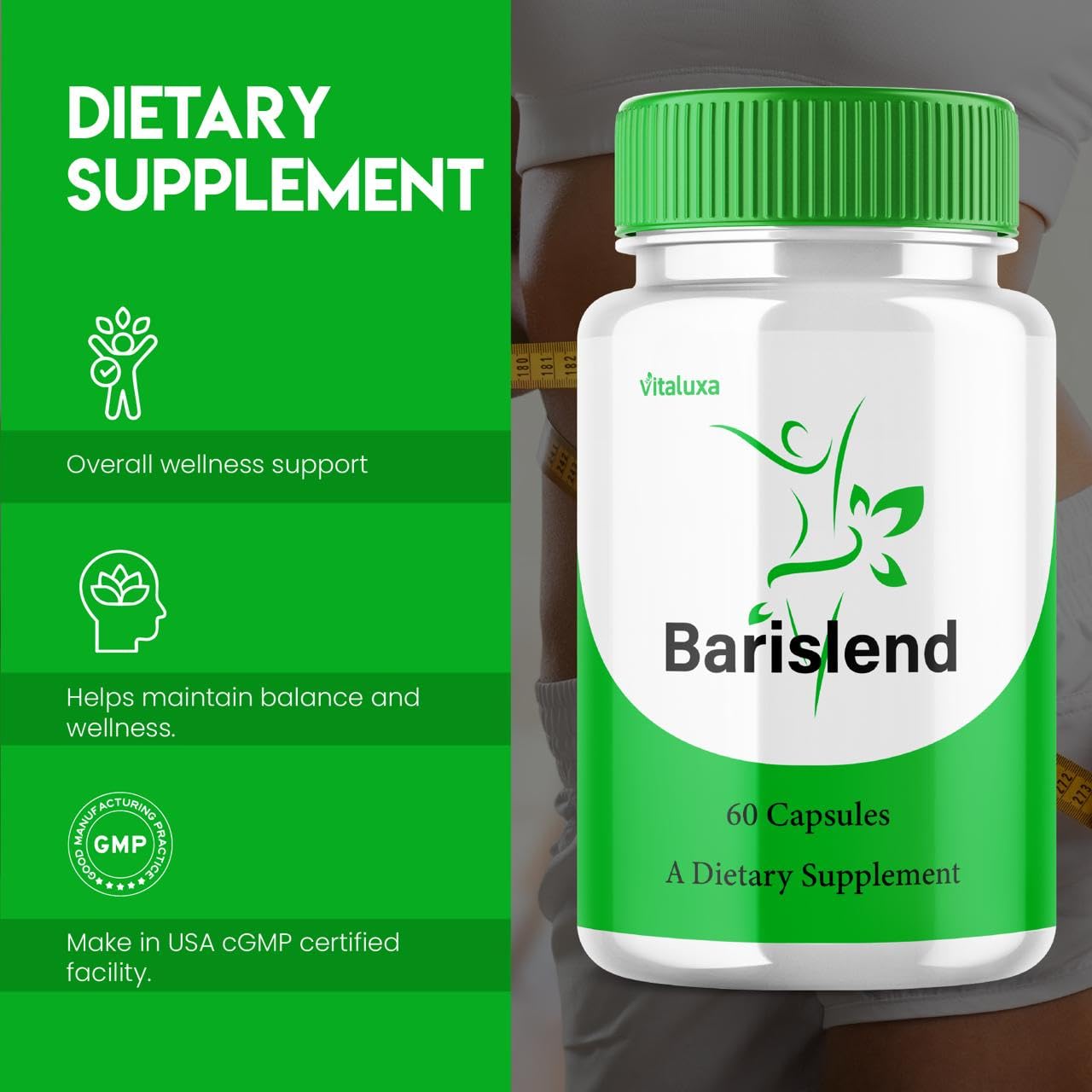 Barislend Capsules, Barisland Pills Pink Salt Blend for Women, Barislends Maximum Strength Supplement Official Advanced Formula Natural Energy Fitness Support, Bari Slend Review (60 Capsules) - dailyvitalstore