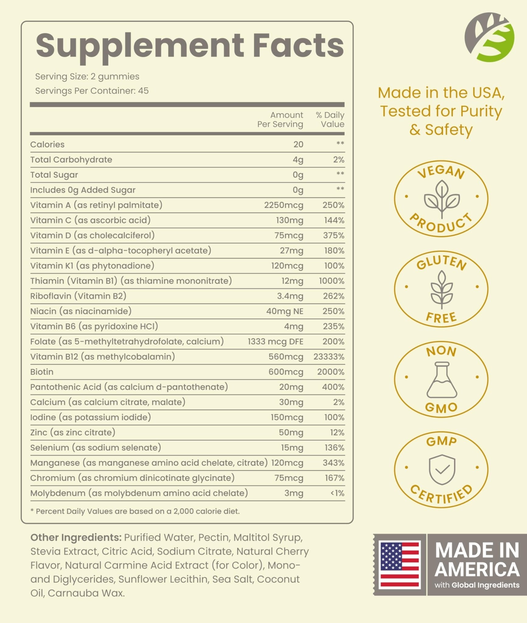 BariSlim Advanced Bariatric Multivitamin Gummies - Specially Formulated Bariatric Vitamins for Patients After Weight Loss Surgery - Supports Energy & Immune Health | Pineapple (90 Vegan Gummies) - dailyvitalstore