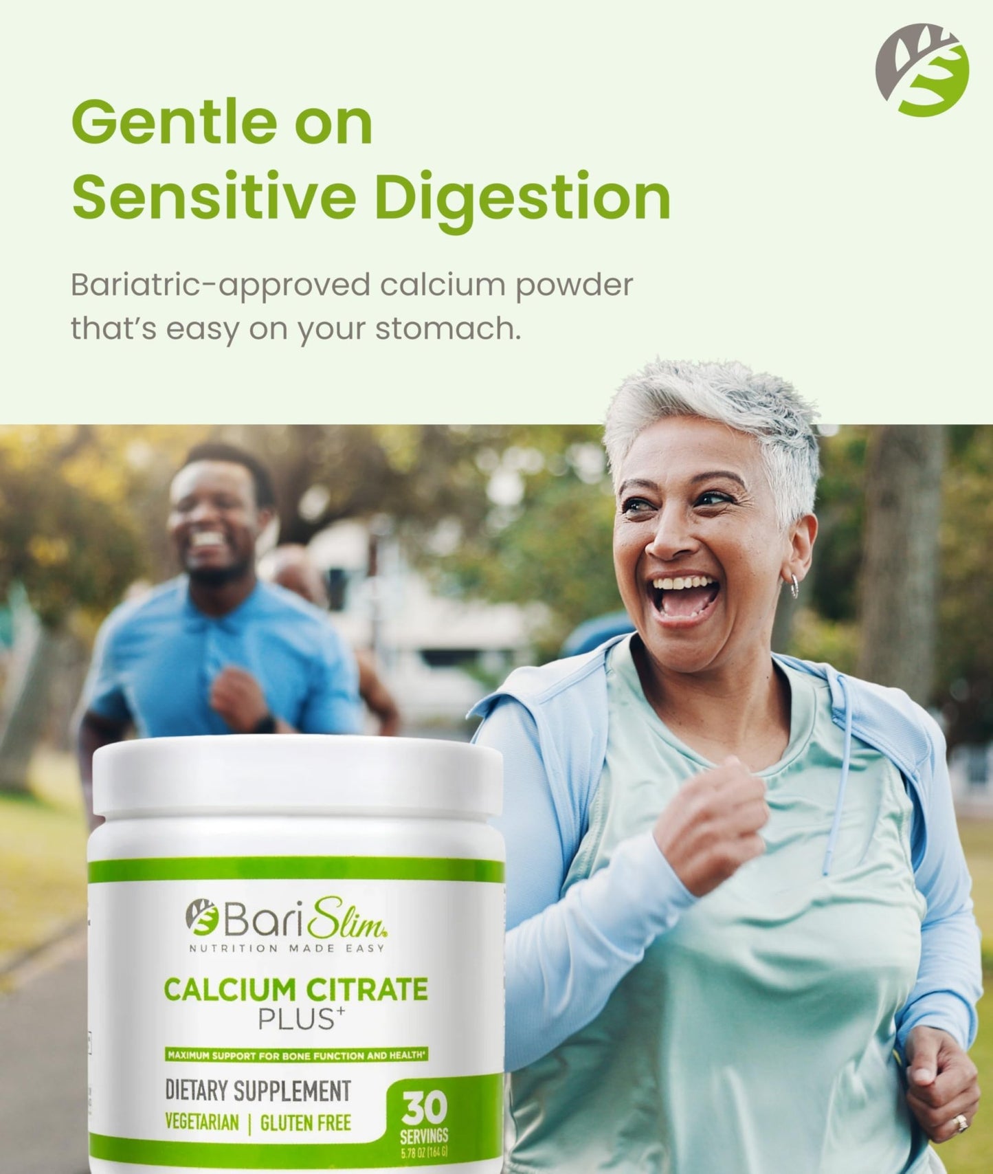 BariSlim Bariatric Calcium Citrate Plus Powder - Formulated for Patients After Weight Loss Surgery - Maximum Support for Bone Function and Health - Easy Digestion and Absorption | 600 mg (30 Servings) - dailyvitalstore
