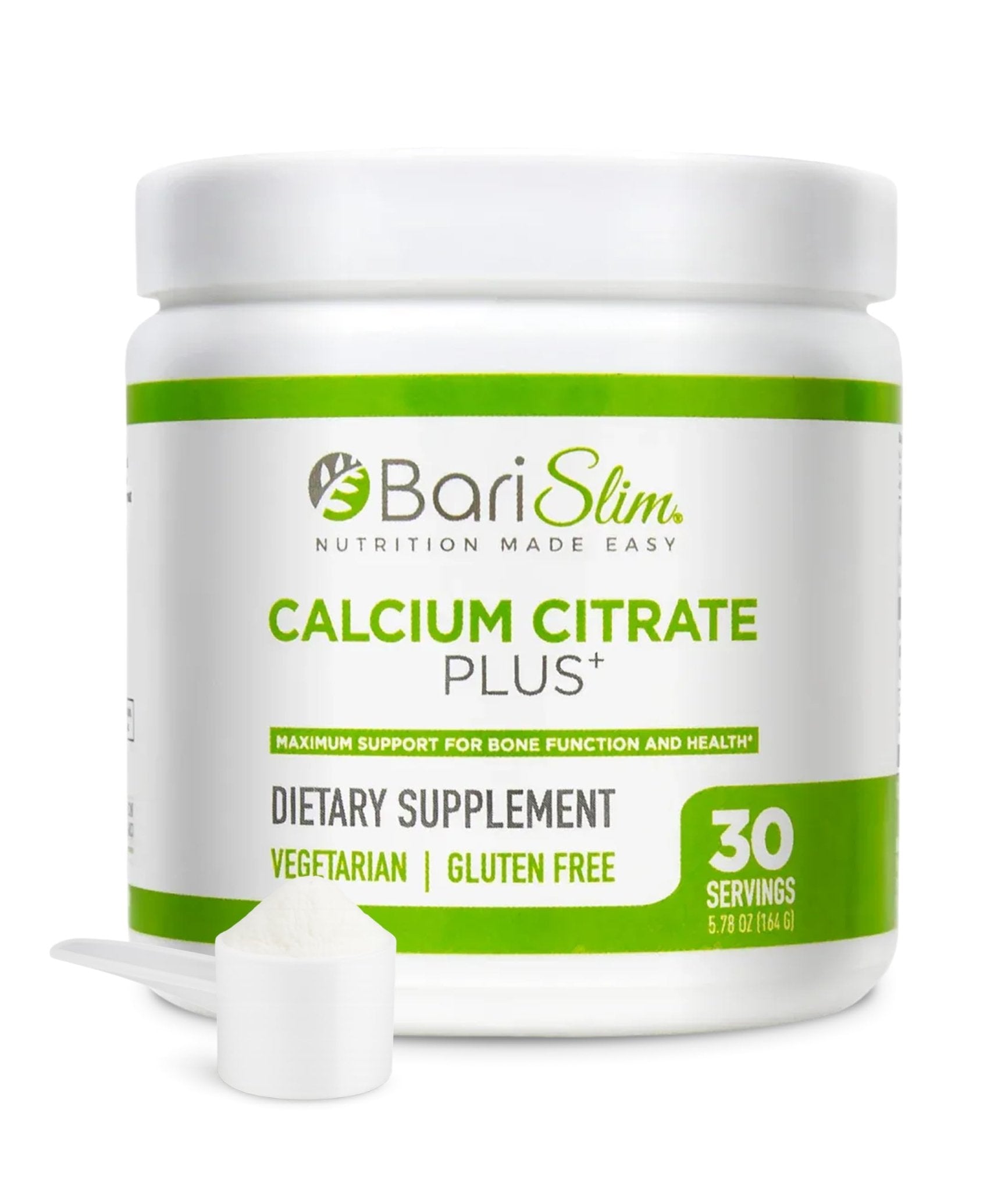 BariSlim Bariatric Calcium Citrate Plus Powder - Formulated for Patients After Weight Loss Surgery - Maximum Support for Bone Function and Health - Easy Digestion and Absorption | 600 mg (30 Servings) - dailyvitalstore