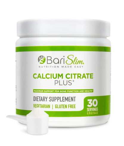 BariSlim Bariatric Calcium Citrate Plus Powder - Formulated for Patients After Weight Loss Surgery - Maximum Support for Bone Function and Health - Easy Digestion and Absorption | 600 mg (30 Servings) - dailyvitalstore