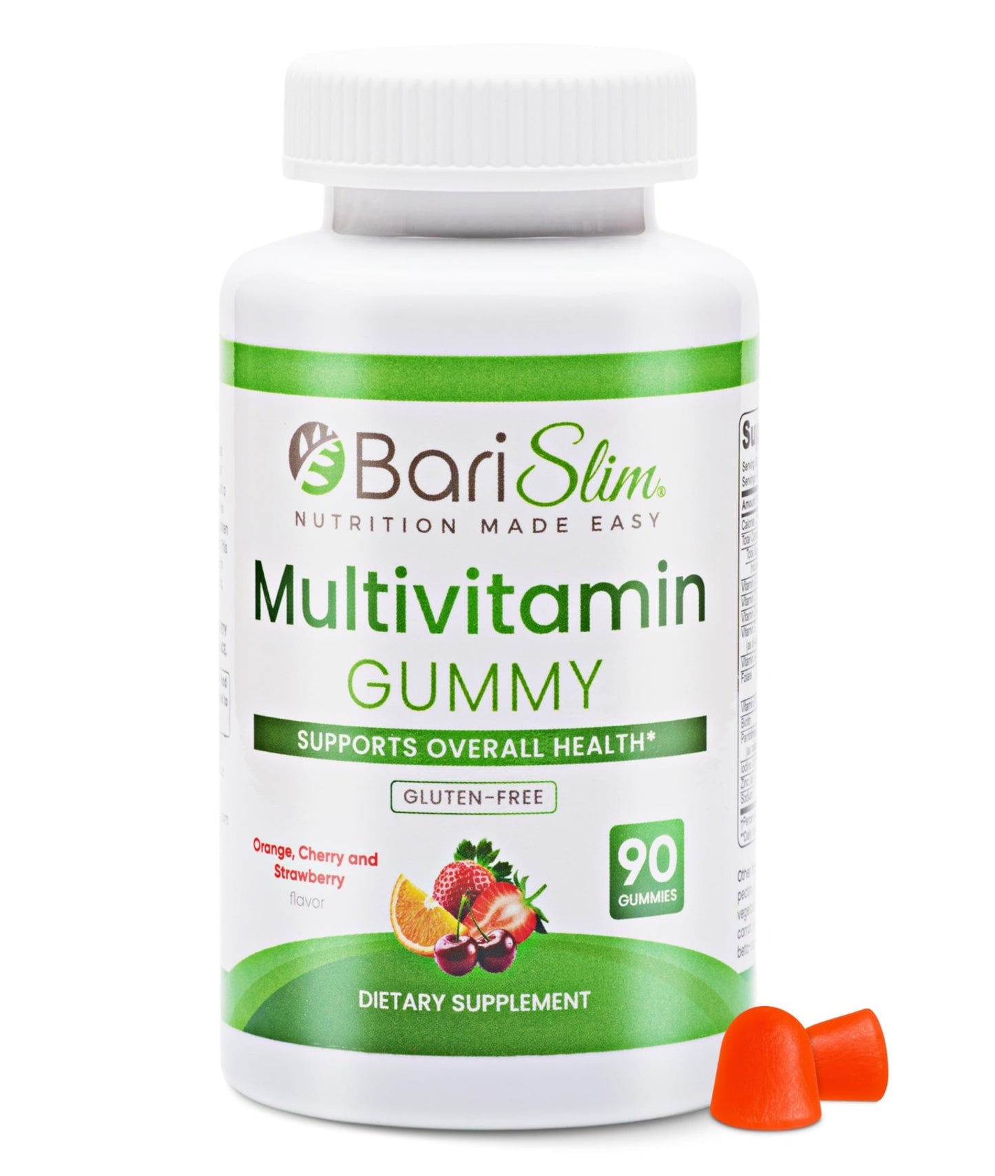 BariSlim Bariatric Chewable Multivitamin Gummies - Specially Formulated Gummy Vitamin for Patients After Weight Loss Surgery - Easy to Digest & Great Tasting Fruit Flavors | 90 Fruit Chews - dailyvitalstore