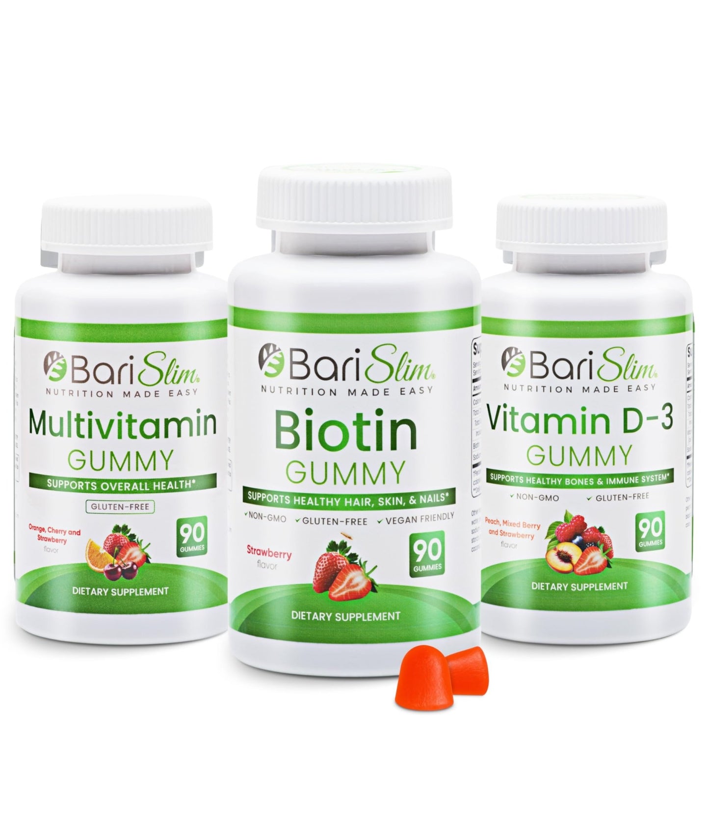BariSlim Bariatric Multivitamin Gummies - Specially Formulated Gummy Vitamin for Patients After Weight Loss Surgery - Easy to Digest & Great Tasting Fruit Flavors | Pack of 3 | 90 Fruit Chews - dailyvitalstore