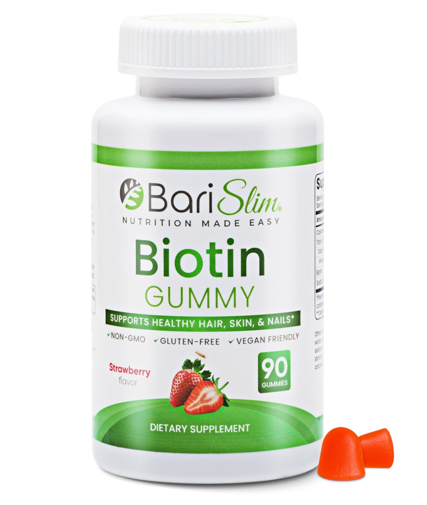 BariSlim Bariatric Vitamin Biotin Gummies - Specially Formulated Gummy Vitamin for Patients After Weight Loss Surgery - Easy to Digest and Great Tasting Fruit Flavors | 90 Fruit Chews - dailyvitalstore