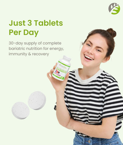 BariSlim Complete Chewable Bariatric Multivitamin Tablets - 45 mg Iron - Bariatric Vitamin & Supplement for Post Bariatric Surgery Including Gastric Bypass - dailyvitalstore