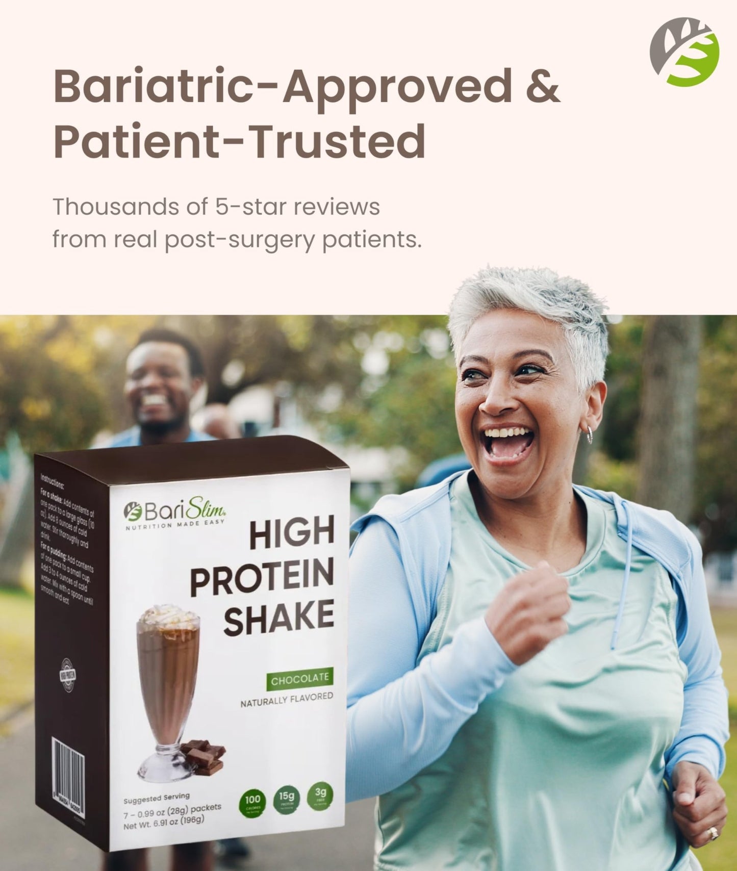 BariSlim High Protein Shake - Delicious & Nutritious Meal Replacement Shake - Low Sugar & Carb - Formulated for Bariatric Patients & Post-Weight Loss Surgery Support | Chocolate Shake (9 oz) - dailyvitalstore