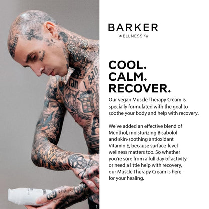 Barker Wellness Soothing Muscle Therapy Cream | Advanced Joint & Muscle Relief for Recovery & Relaxation | Enriched with Antioxidants & Moisturizing Vitamin E | All-Natural Vegan Formula (100ml) - dailyvitalstore