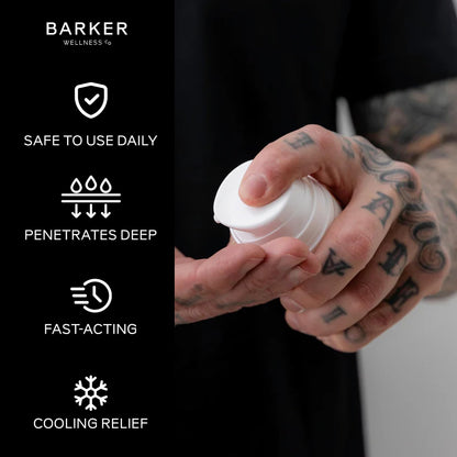 Barker Wellness Soothing Muscle Therapy Cream | Advanced Joint & Muscle Relief for Recovery & Relaxation | Enriched with Antioxidants & Moisturizing Vitamin E | All-Natural Vegan Formula (100ml) - dailyvitalstore
