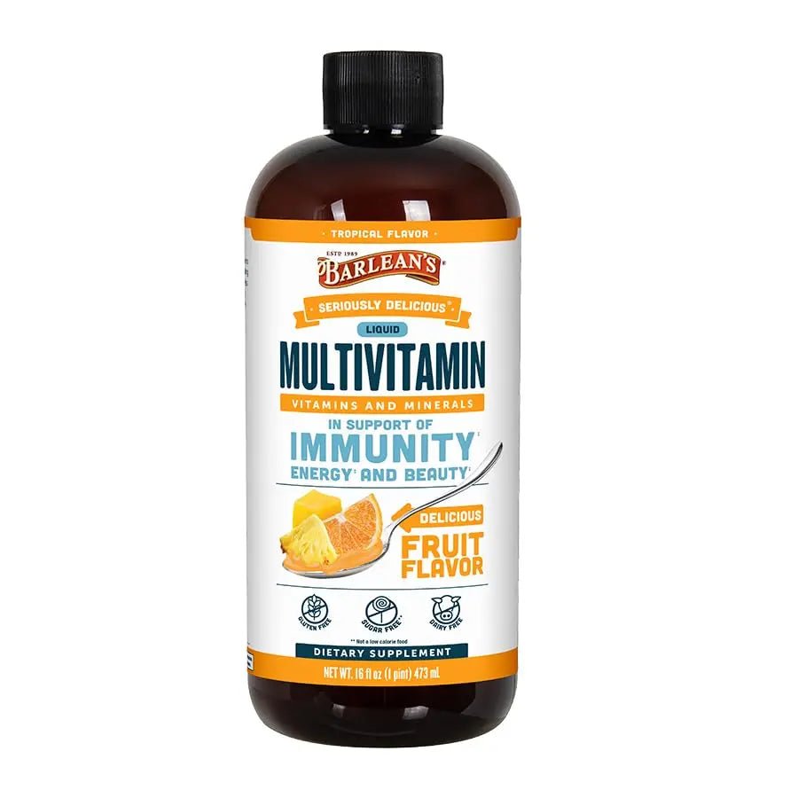 Barlean's Liquid Multivitamin for Women, Men & Kids, 21 Essential Vitamins & Minerals, Includes Biotin, B-Complex - dailyvitalstore
