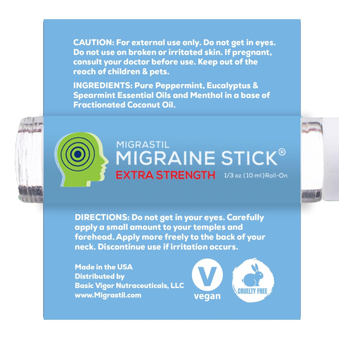 Basic Vigor Migrastil Extra Strength Migraine Stick & Stress Release Inhaler 2-Pack - dailyvitalstore