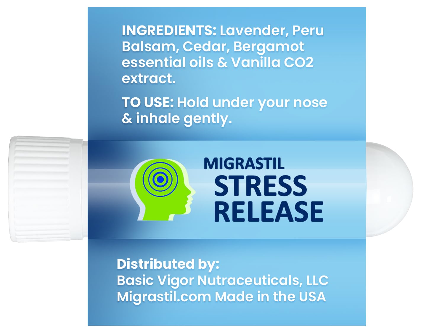 Basic Vigor Migrastil Extra Strength Migraine Stick & Stress Release Inhaler 2-Pack - dailyvitalstore