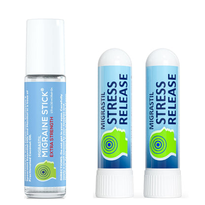 Basic Vigor Migrastil Extra Strength Migraine Stick & Stress Release Inhaler 2-Pack - dailyvitalstore