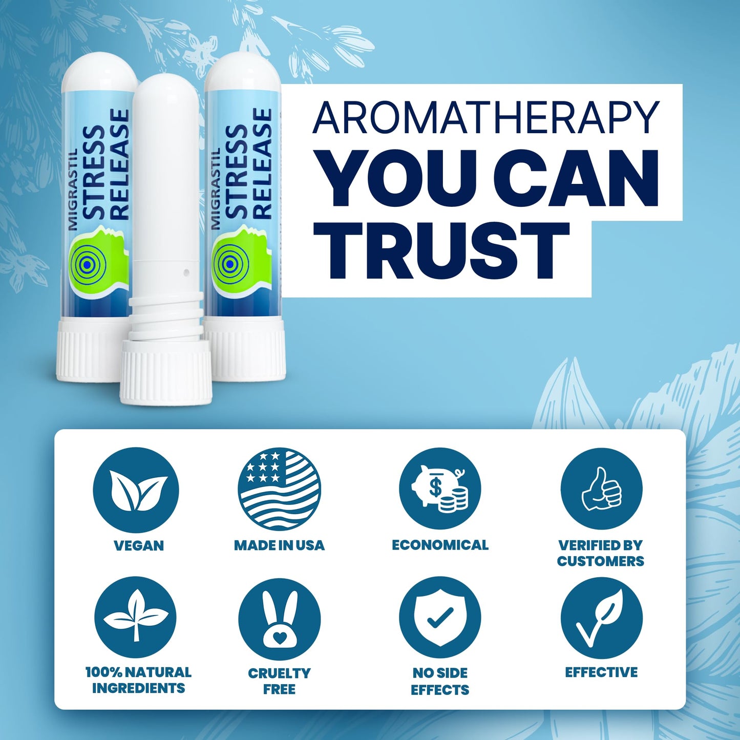 Basic Vigor Migrastil Extra Strength Migraine Stick & Stress Release Inhaler 2-Pack - dailyvitalstore