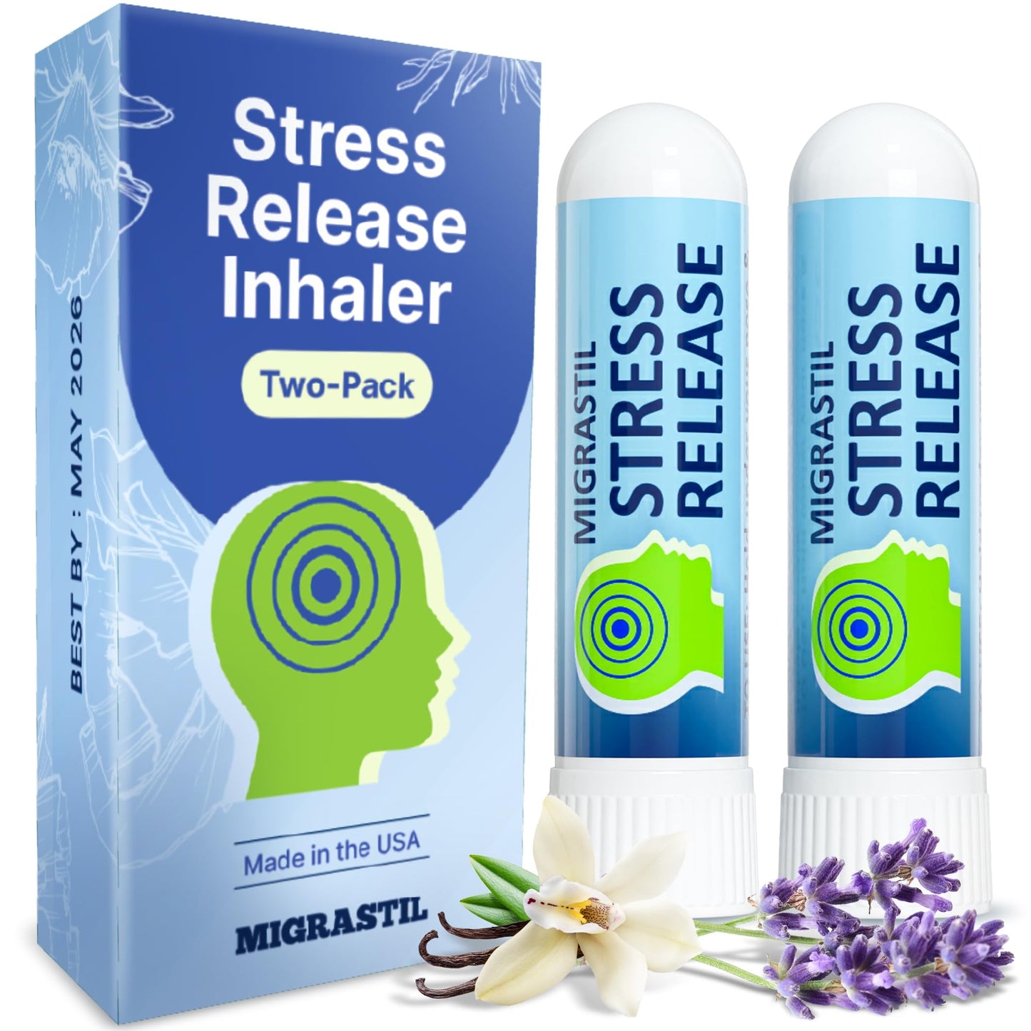 Basic Vigor Migrastil Extra Strength Migraine Stick & Stress Release Inhaler 2-Pack - dailyvitalstore