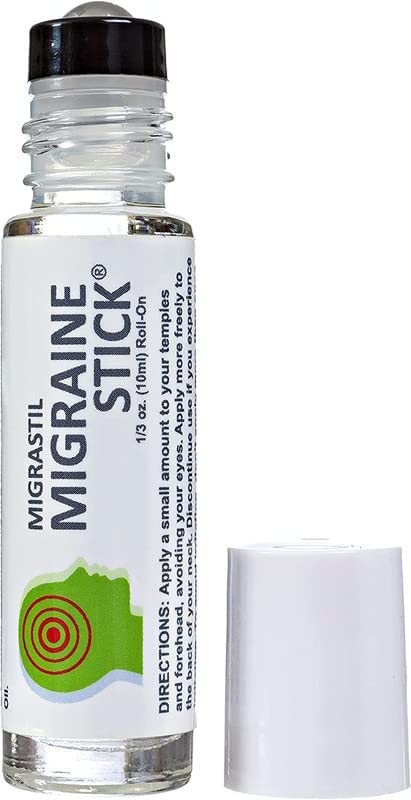 Basic Vigor Migrastil Migraine Stick Rollon - Fast Cooling Comfort for Your Head 3-Pack. Aromatherapy with Peppermint & Other Essential Oils. Metal Roller. Made in USA by Basic Vigor - dailyvitalstore