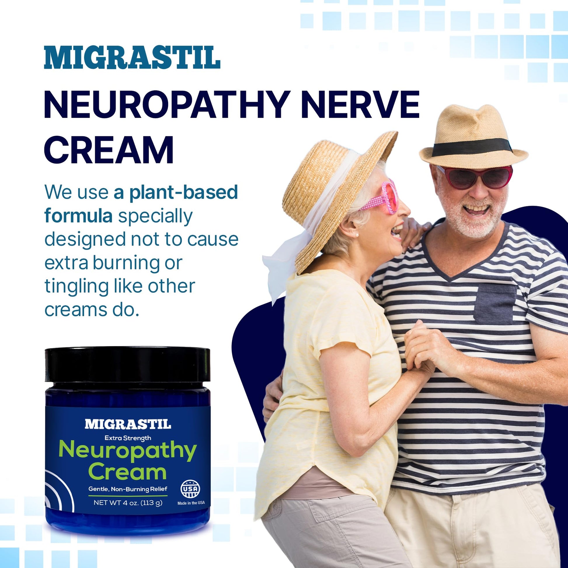 Basic Vigor Migrastil Neuropathy Relief Cream Extra Strength for Feet, Legs, and Hands. Made in The USA. Vegan and Cruelty-Free, Non-Greasy, Gentle, Non-Burning with Cooling Effect (4 oz.) - dailyvitalstore