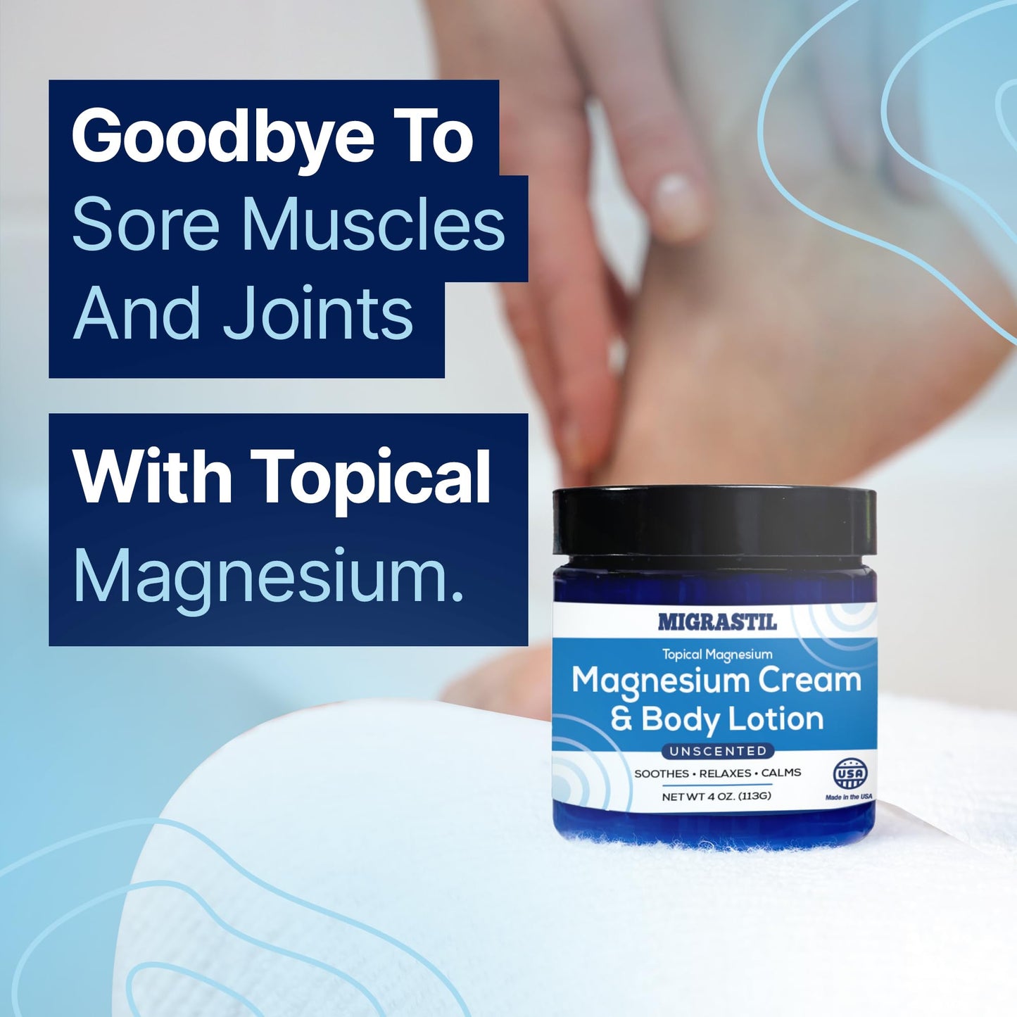 Basic Vigor Migrastil PainBlock Roll-On & Unscented Topical Magnesium Cream Bundle. Made in The USA. - dailyvitalstore