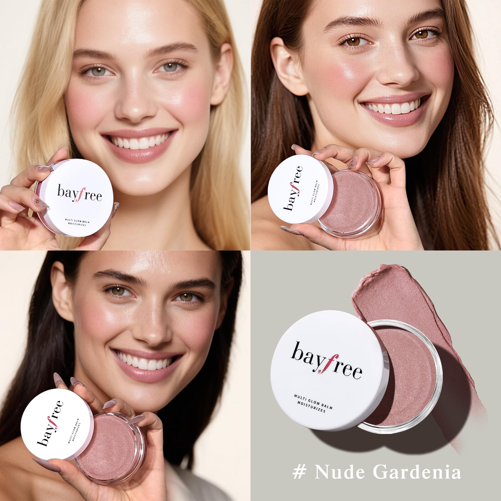 bayfree Multi Glow Balm, Cream Blush for Cheeks, Blush Balm Face Makeup, Radiant Finish, Hydrating, Creamy, Lightweight & Blendable Color, Face Makeup 0.63 Oz - dailyvitalstore