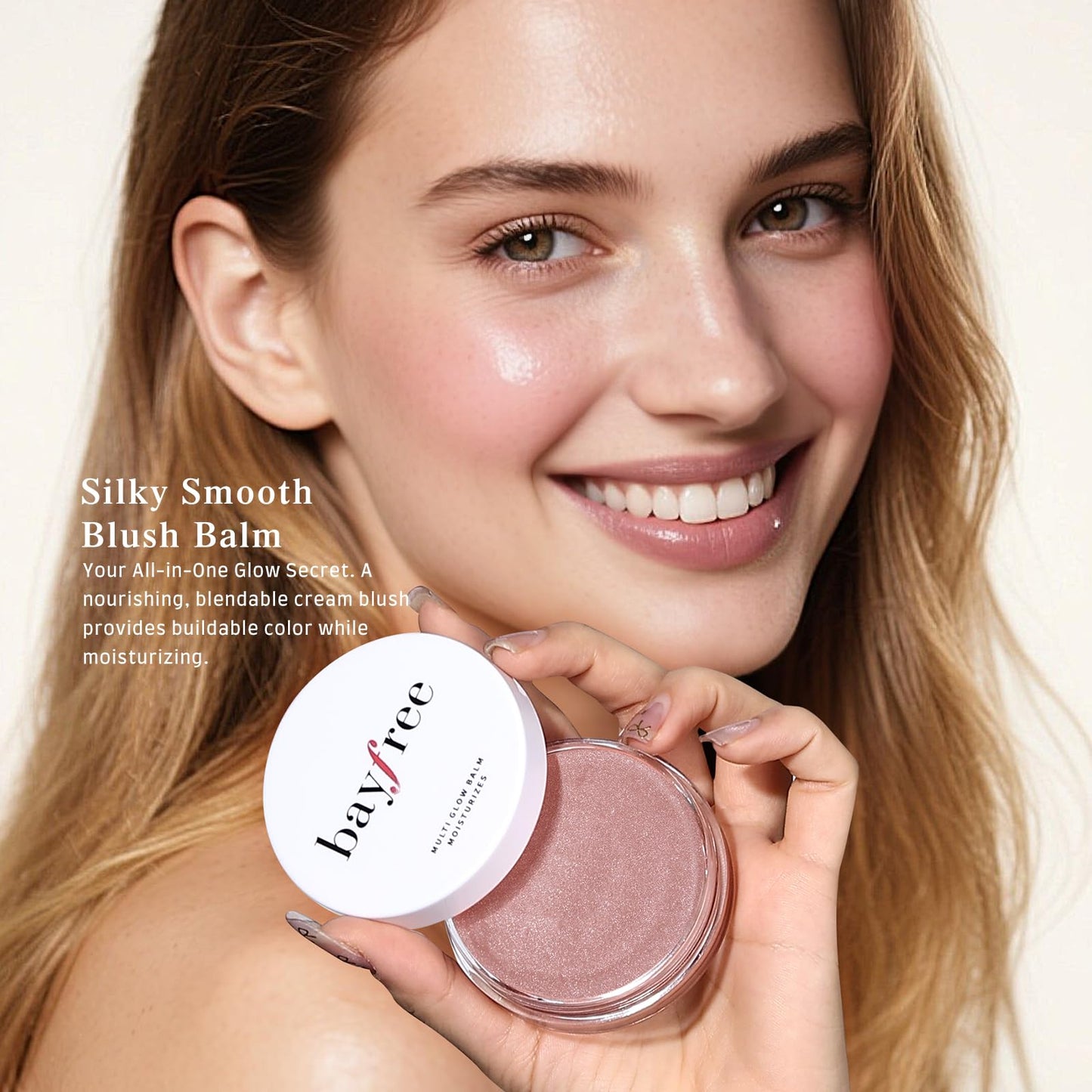 bayfree Multi Glow Balm, Cream Blush for Cheeks, Blush Balm Face Makeup, Radiant Finish, Hydrating, Creamy, Lightweight & Blendable Color, Face Makeup 0.63 Oz - dailyvitalstore