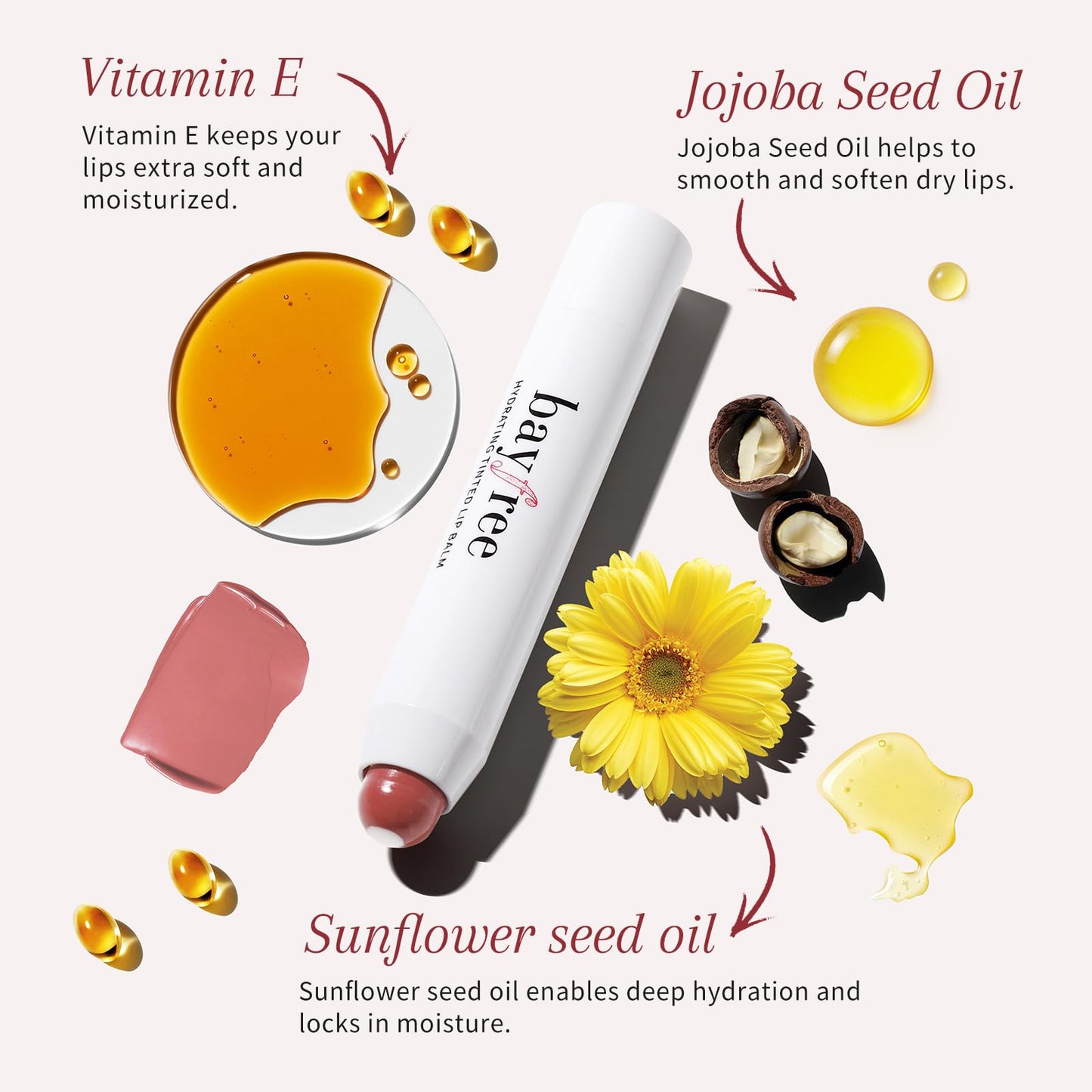 bayfree Tinted Lip Balm Plumper, Glossy, Pump Lips, Lightweight, Moisturize & Tint with Jojoba Seed Oil, Vegan Lipbalm Lip Care, Vintage Violet - dailyvitalstore