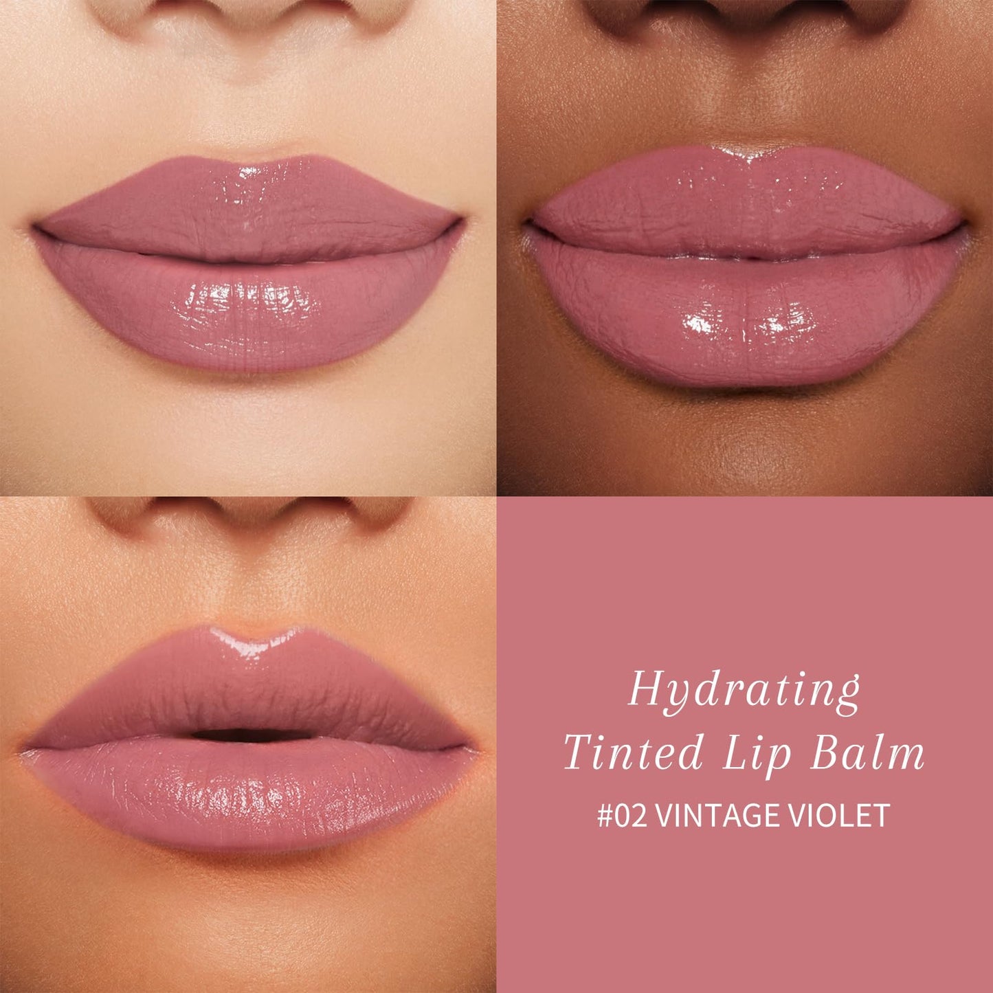 bayfree Tinted Lip Balm Plumper, Glossy, Pump Lips, Lightweight, Moisturize & Tint with Jojoba Seed Oil, Vegan Lipbalm Lip Care, Vintage Violet - dailyvitalstore