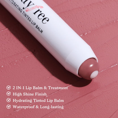 bayfree Tinted Lip Balm Plumper, Glossy, Pump Lips, Lightweight, Moisturize & Tint with Jojoba Seed Oil, Vegan Lipbalm Lip Care, Vintage Violet - dailyvitalstore