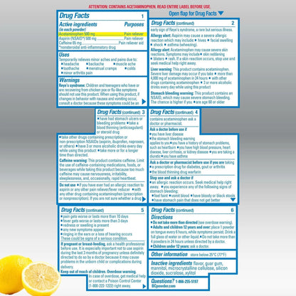 BC Max Strength Headache Relief Powder, Triple-Action Formula with Acetaminophen, Aspirin & Caffeine Eases Aches & Pains, Lemonade Flavor, 16 Count - dailyvitalstore