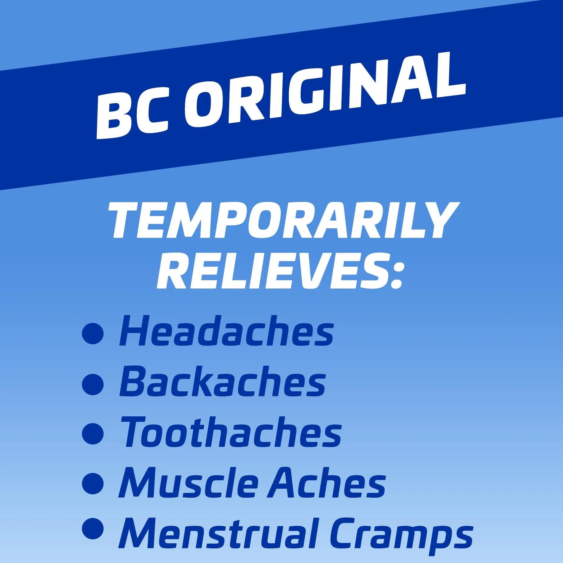 BC Original Headache Relief Powder, Dual-Action Aspirin & Caffeine Dissolve Packs, to Relieve Body Aches, Toothaches & Menstrual Cramps, 50 Count - dailyvitalstore