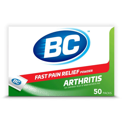 BC Powder Arthritis Pain Reliever, Aspirin Dissolve Packs, 50 Count Powder Packets - dailyvitalstore