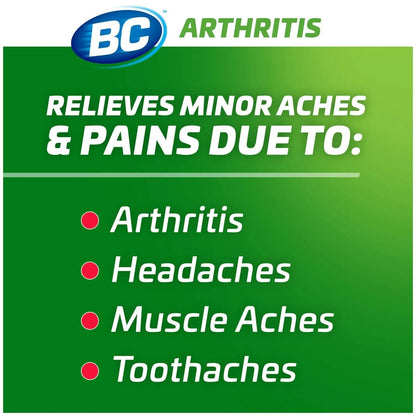 BC Powder Arthritis Pain Reliever, Aspirin Dissolve Packs, 50 Count Powder Packets - dailyvitalstore