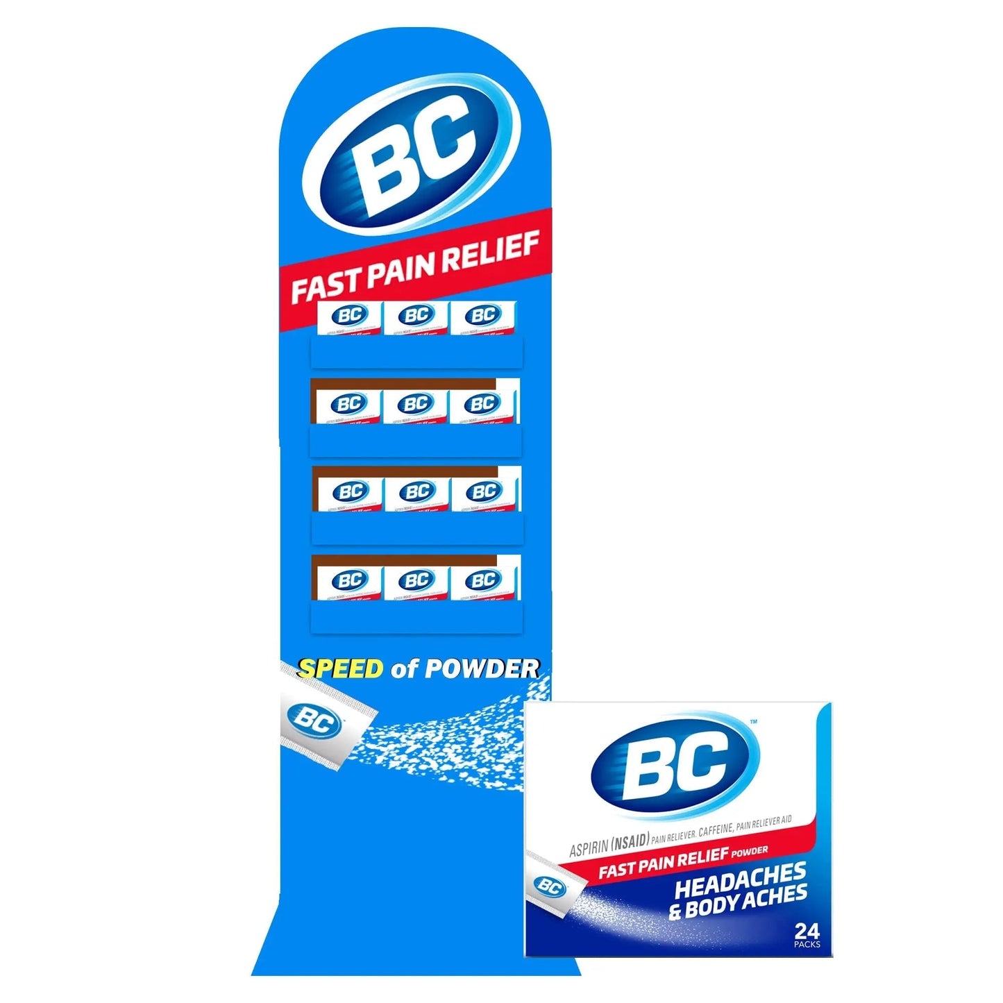 BC Powder Original Strength Pain Reliever, 24 Powder Sticks, 36 Units Display - dailyvitalstore