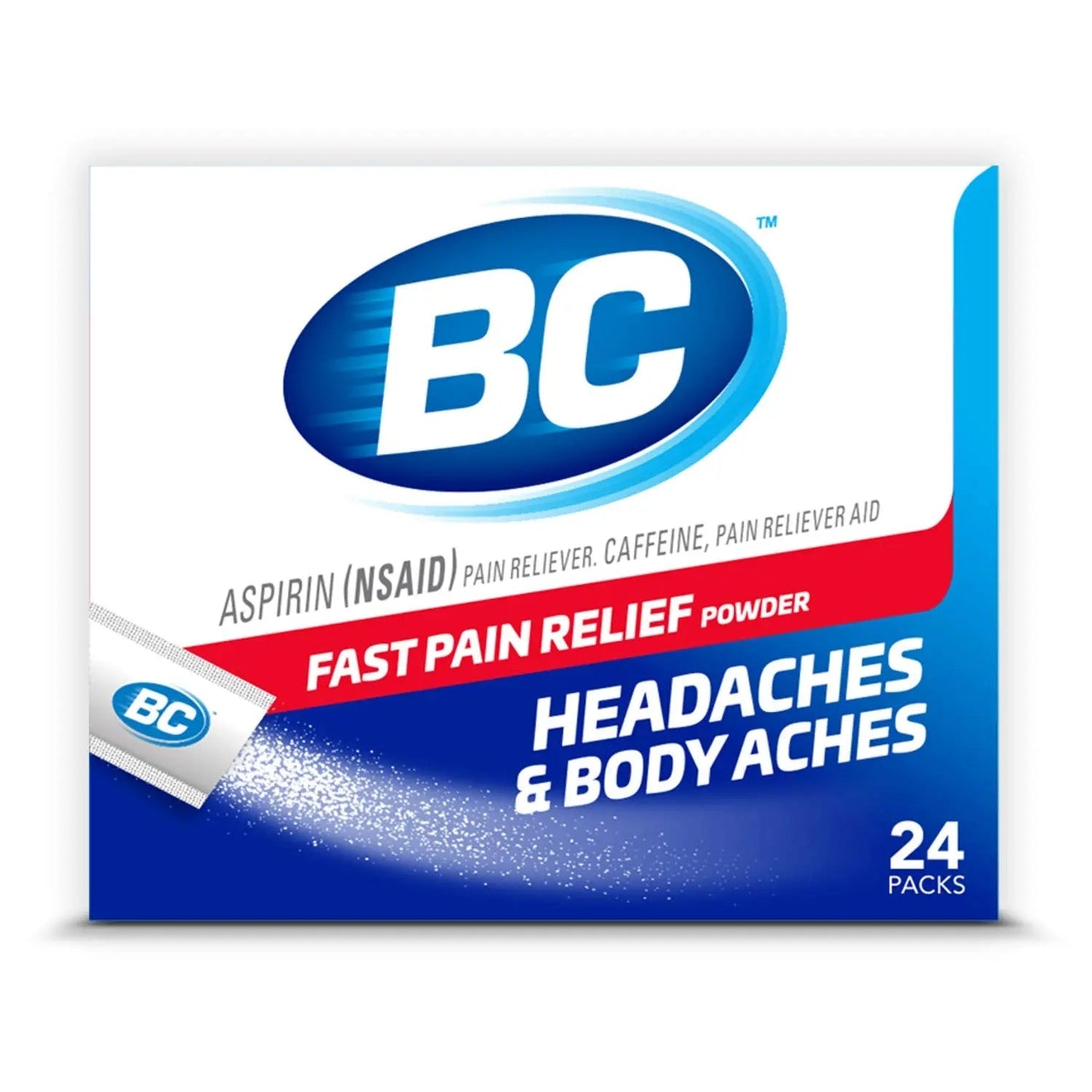 BC Powder Original Strength Pain Reliever, Aspirin Dissolve Packs, 24 Count (2 Pack) - dailyvitalstore