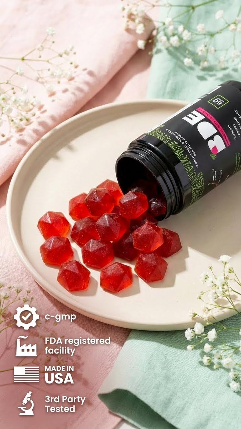 BDE Wildcrafted Sea Moss Gummy Maca Root, Beets, Lions Mane Mushroom, Vitamin D + E - Vegan Collagen, Zinc - dailyvitalstore