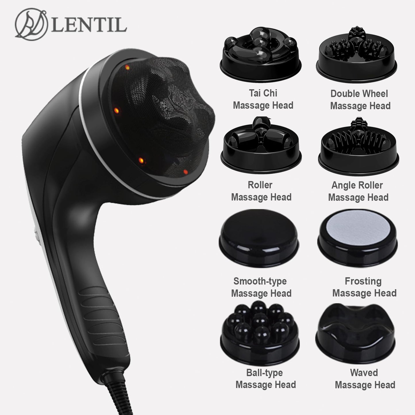 BDLENTIL Cellulite Massager Handheld, Body Sculpting Machine, Massage Lymphatic Stomach Abdomen Arm Belly Fat with 8 Massage Heads;Suitable in Gym Office Home Travel, Ideal Gifts for Women Man - dailyvitalstore