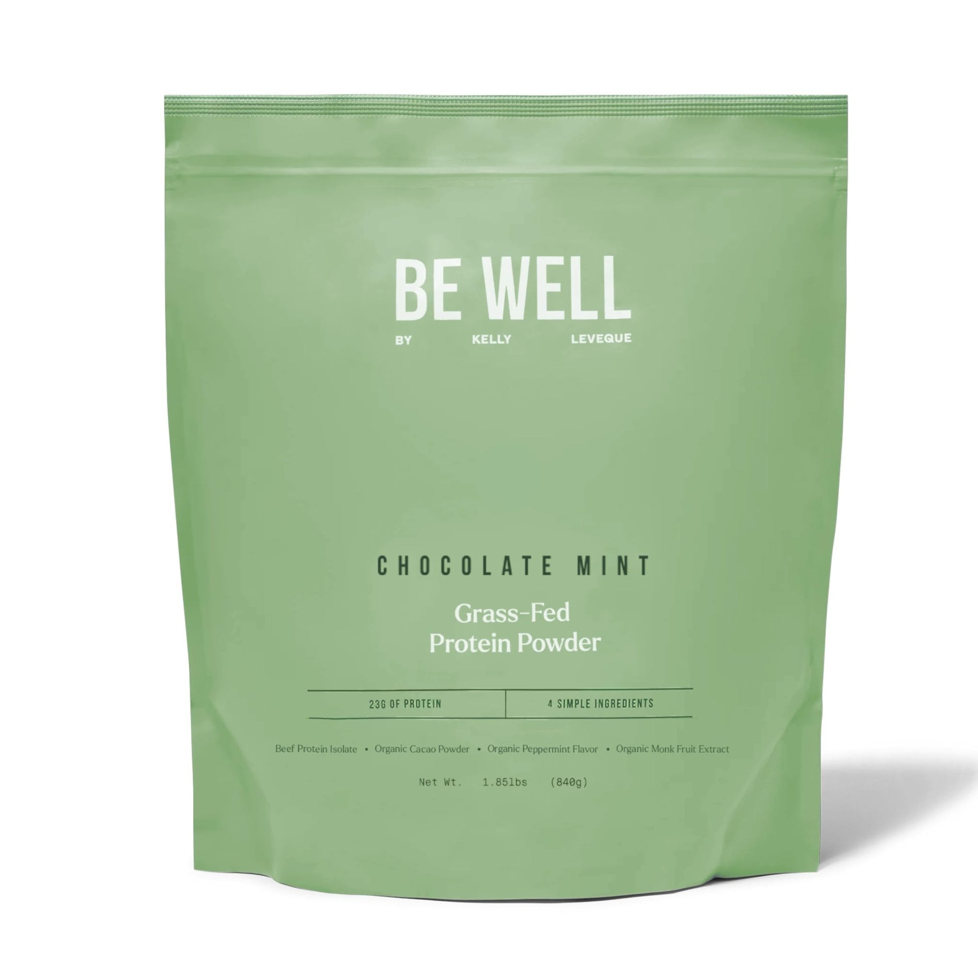 Be Well by Kelly Mint Chocolate Grass-Fed Beef Protein Powder, 23G of Protein & 1G of Carbs (4 Ingredients, 30 Servings) 9 Amino Acids + 3 BCAAs No Soy, - dailyvitalstore