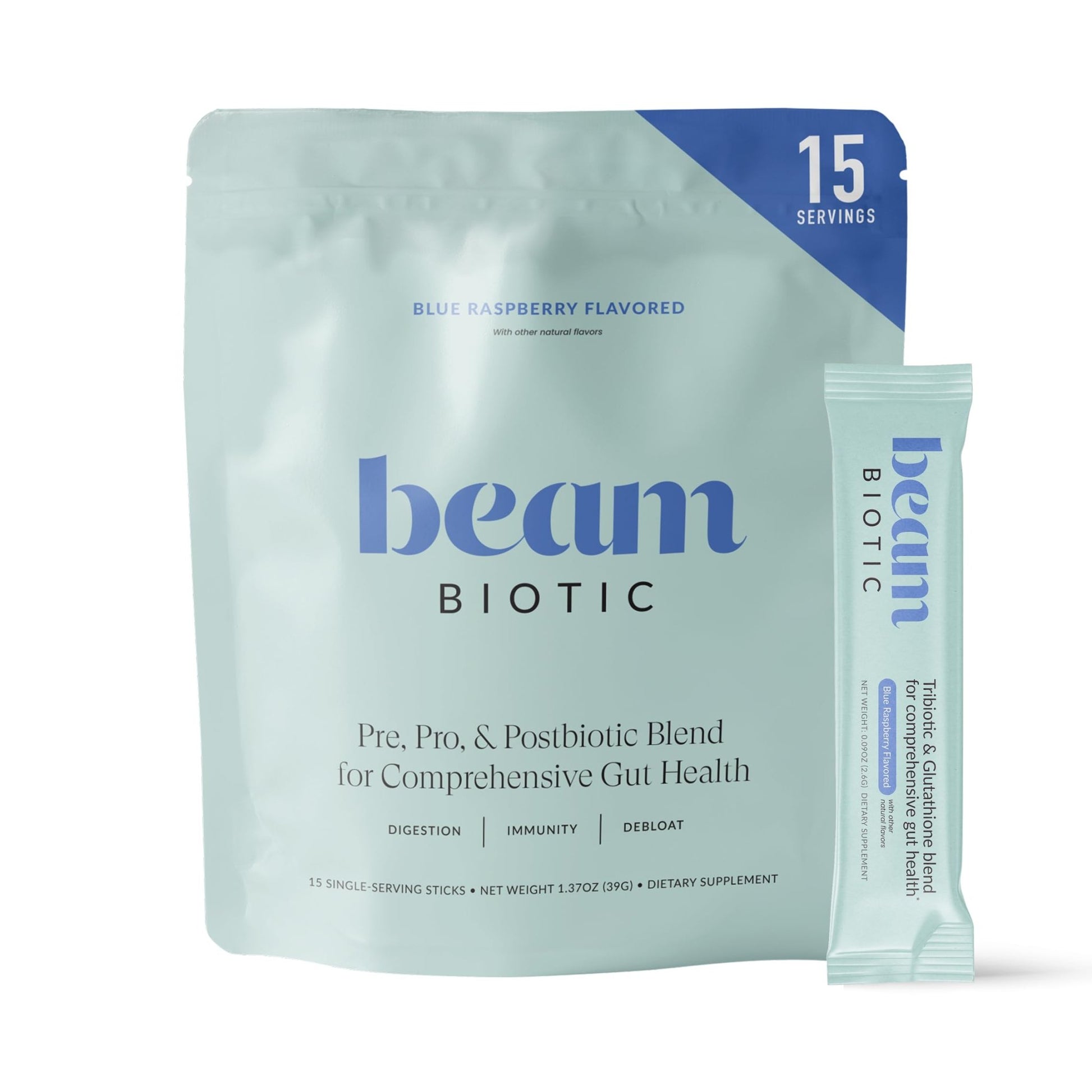 Beam Biotic Probiotics for Women – Gut Health & Digestive Health Powder with Pre, Pro & Postbiotics + Glutathione, Daily Probiotic Drink for Bloating Relief & Gut Balance - dailyvitalstore