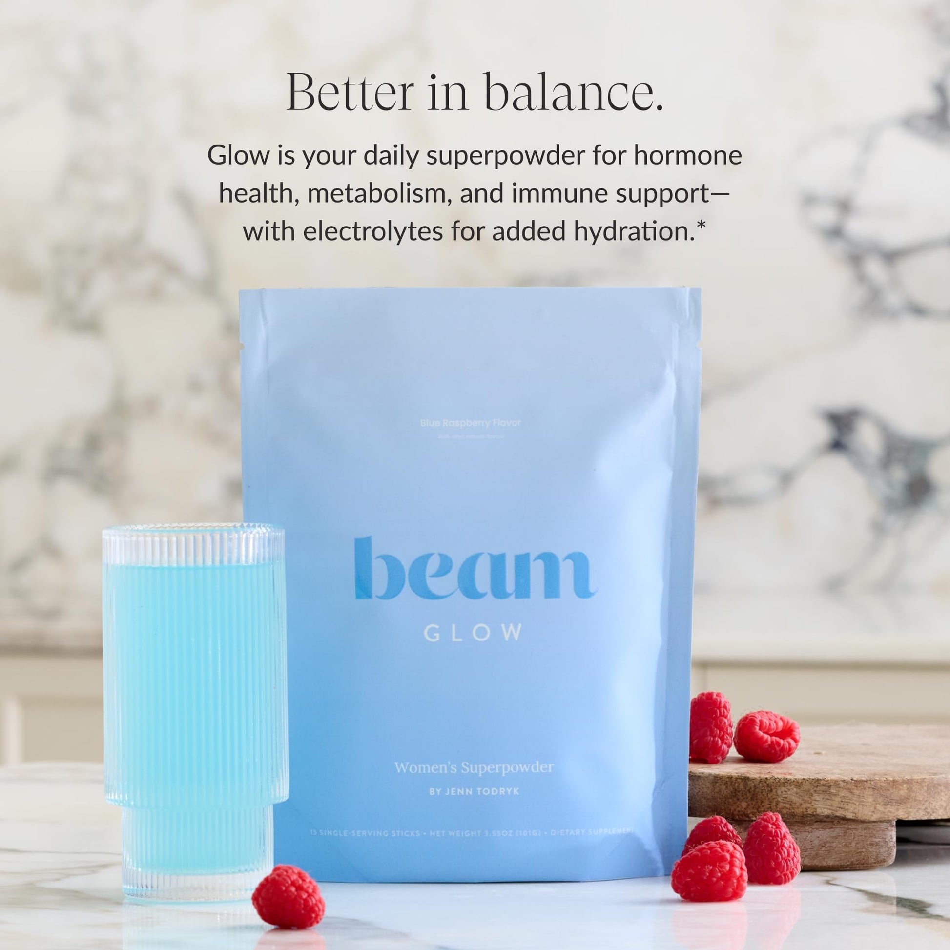 Beam Glow & Kids Wellness Bundle, Hormone Support for Women with Inositol & Ashwagandha, Superfood Powder with Fruits & Veggies for Kids' Growth & Immune Health - dailyvitalstore