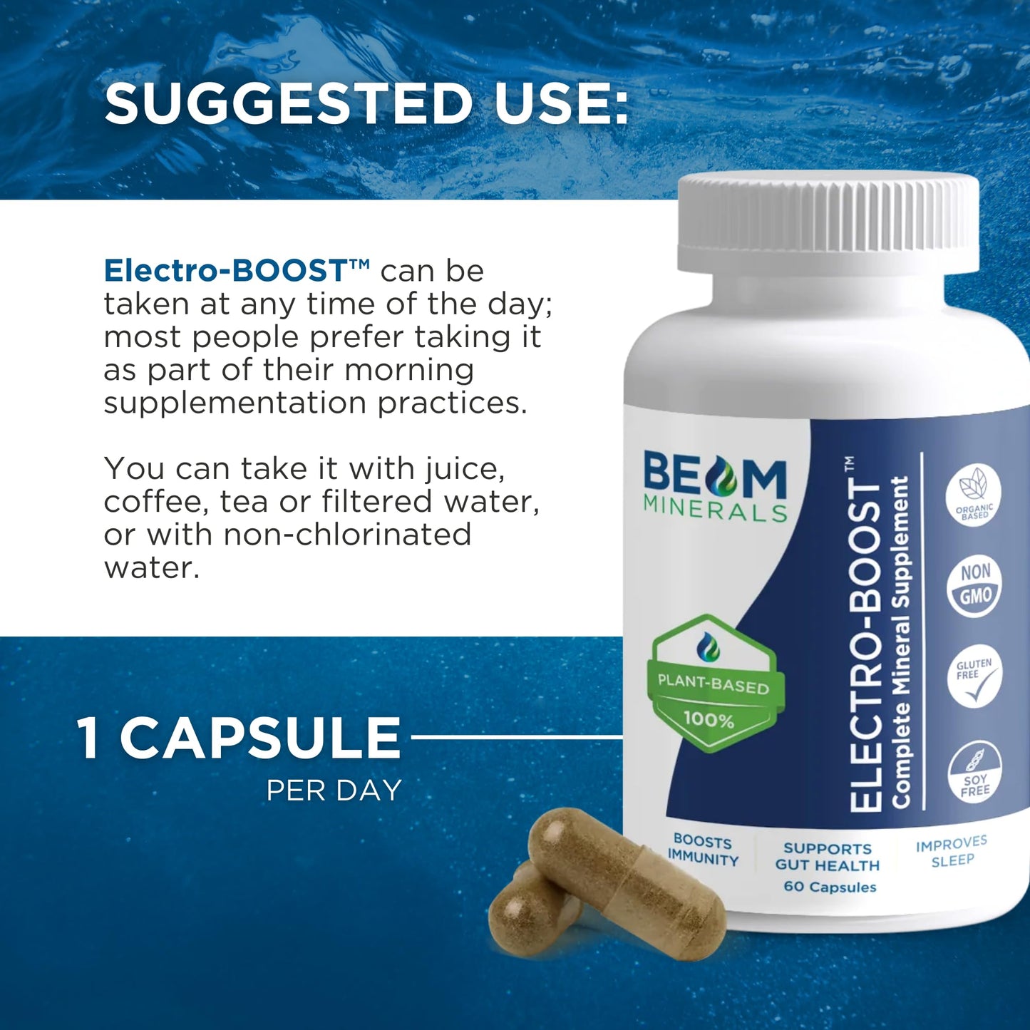 Beam Minerals Complete Multi-Mineral Capsules | Electro-Boost Plant-Based Electrolytes and Micronutrients for Men and Women | Help to Boost Immunity, Support Gut Health - dailyvitalstore