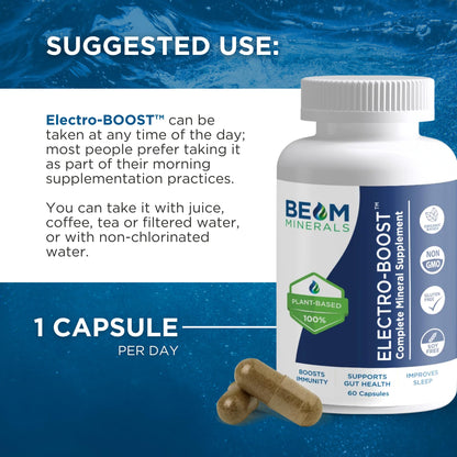 Beam Minerals Complete Multi-Mineral Capsules | Electro-Boost Plant-Based Electrolytes and Micronutrients for Men and Women | Help to Boost Immunity, Support Gut Health - dailyvitalstore