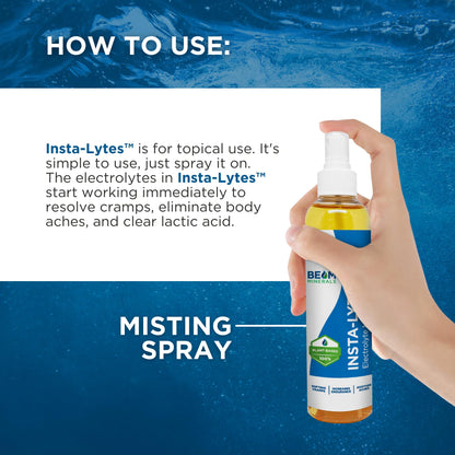 BEAM MINERALS Insta-Lytes | How to Stop Leg Cramps Immediately Electrolyte Misting Spray | Fulvic Acid Trace Minerals | Fast Micronutrients Supplements | 2 fl Oz - dailyvitalstore