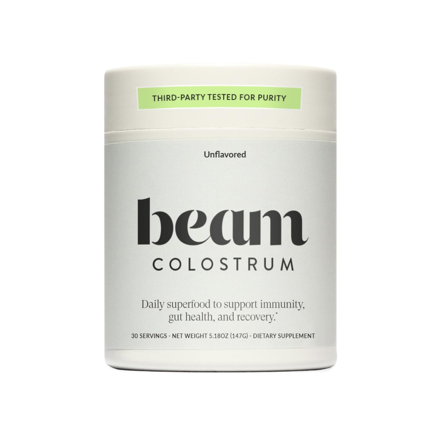 BEAM Unflavored Colostrum Powder I Grass-Fed Pure Whole Bovine Colostrum for Gut Health, Bloating & Immune Support I Non-GMO Recovery Supplement - dailyvitalstore