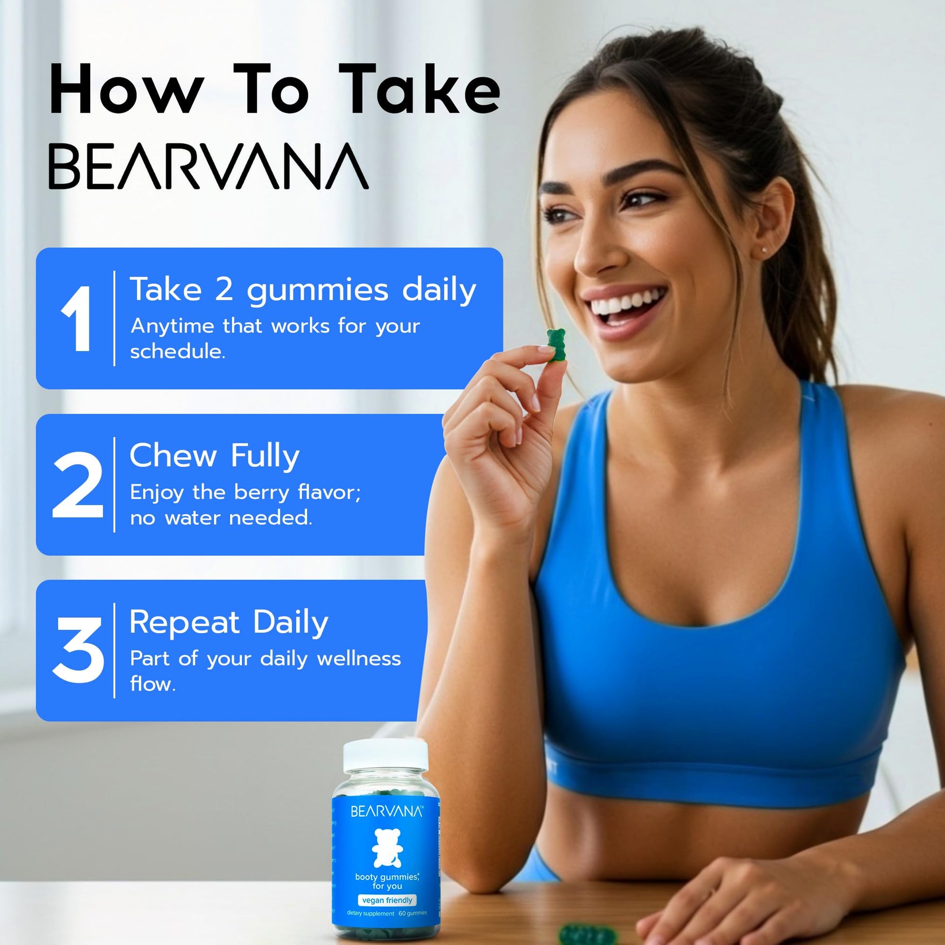 BEARVANA Peach Support Women’s Multivitamin Gummies | Herbal & Vitamin Gummy Supplement for Daily Wellness - dailyvitalstore