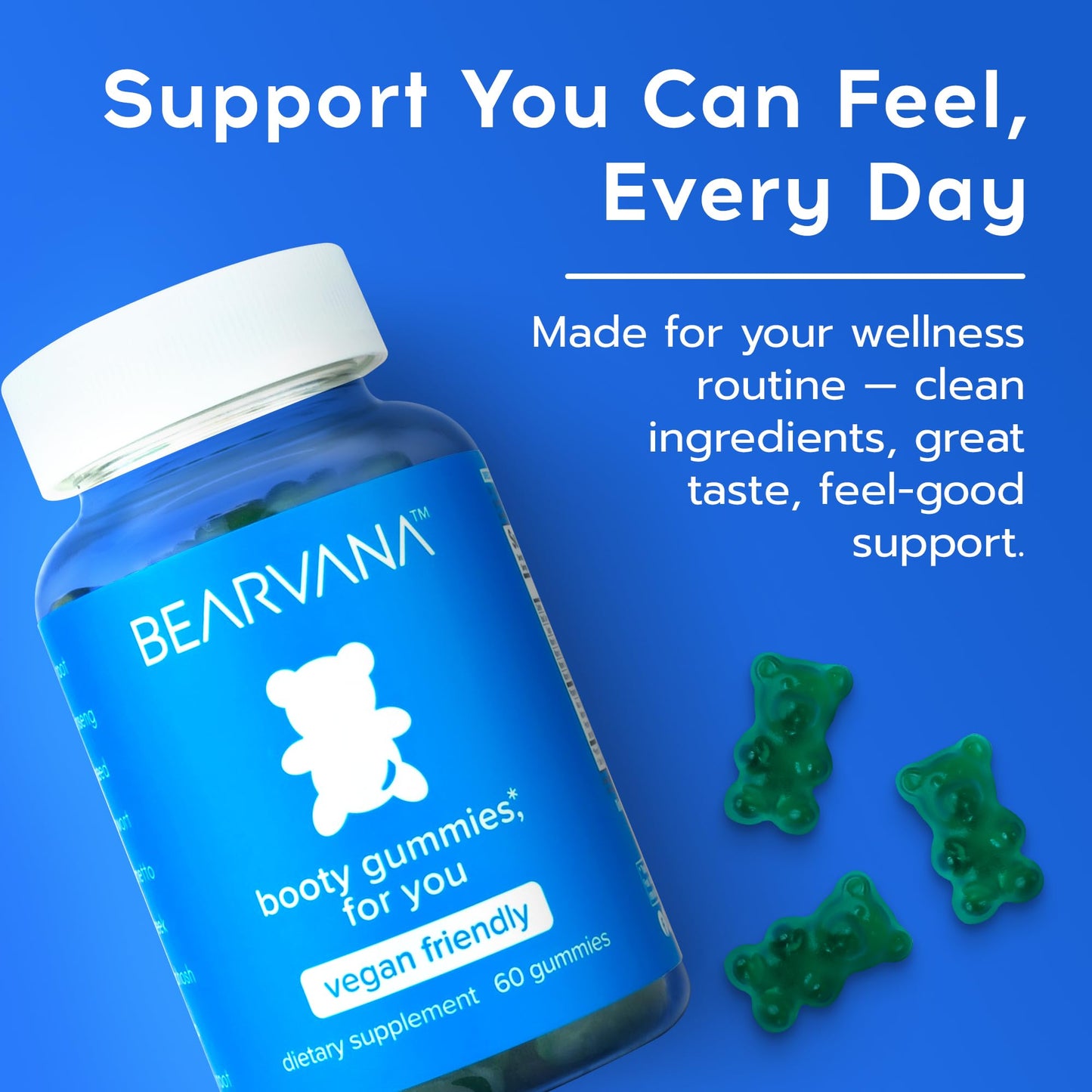BEARVANA Peach Support Women’s Multivitamin Gummies | Herbal & Vitamin Gummy Supplement for Daily Wellness - dailyvitalstore
