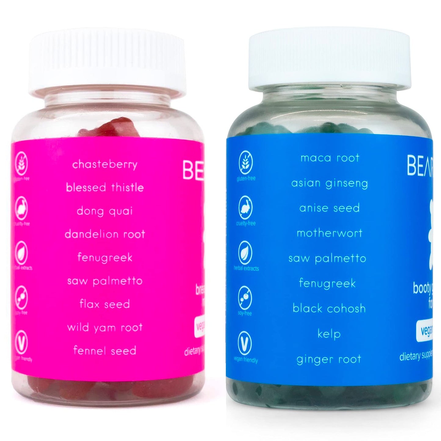 BEARVANA Top & Peach Support Combo Pack Multivitamin Gummies for Women | Includes Herbal Extracts & Essential Vitamins - dailyvitalstore