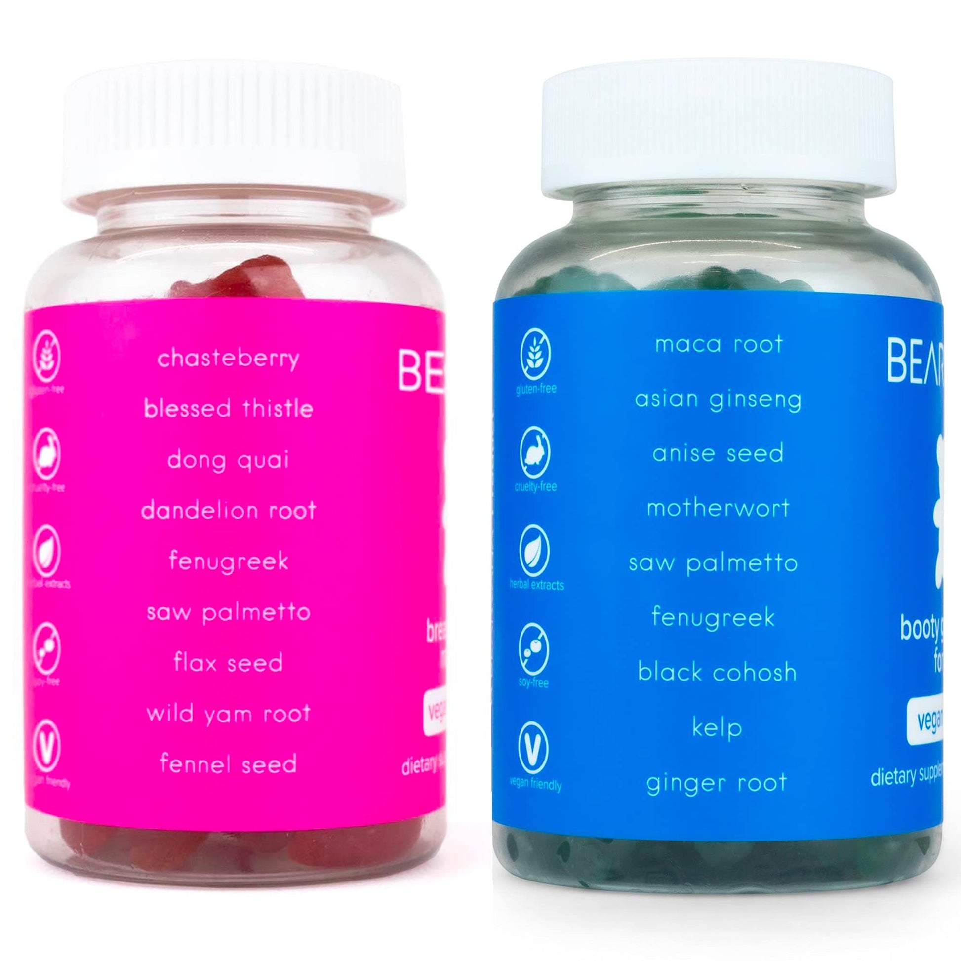 BEARVANA Top & Peach Support Combo Pack Multivitamin Gummies for Women | Includes Herbal Extracts & Essential Vitamins - dailyvitalstore