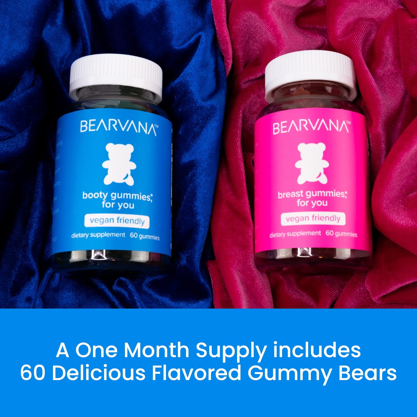 BEARVANA Top & Peach Support Combo Pack Multivitamin Gummies for Women | Includes Herbal Extracts & Essential Vitamins - dailyvitalstore