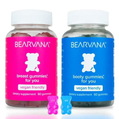 BEARVANA Top & Peach Support Combo Pack Multivitamin Gummies for Women | Includes Herbal Extracts & Essential Vitamins - dailyvitalstore