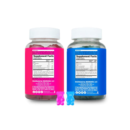 BEARVANA Top & Peach Support Combo Pack Multivitamin Gummies for Women | Includes Herbal Extracts & Essential Vitamins - dailyvitalstore