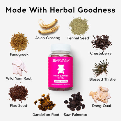 BEARVANA Top Support Women’s Multivitamin Gummies | Herbal & Vitamin Gummy Supplement for Daily Wellness | Berry Flavor | 60 Gummies - dailyvitalstore